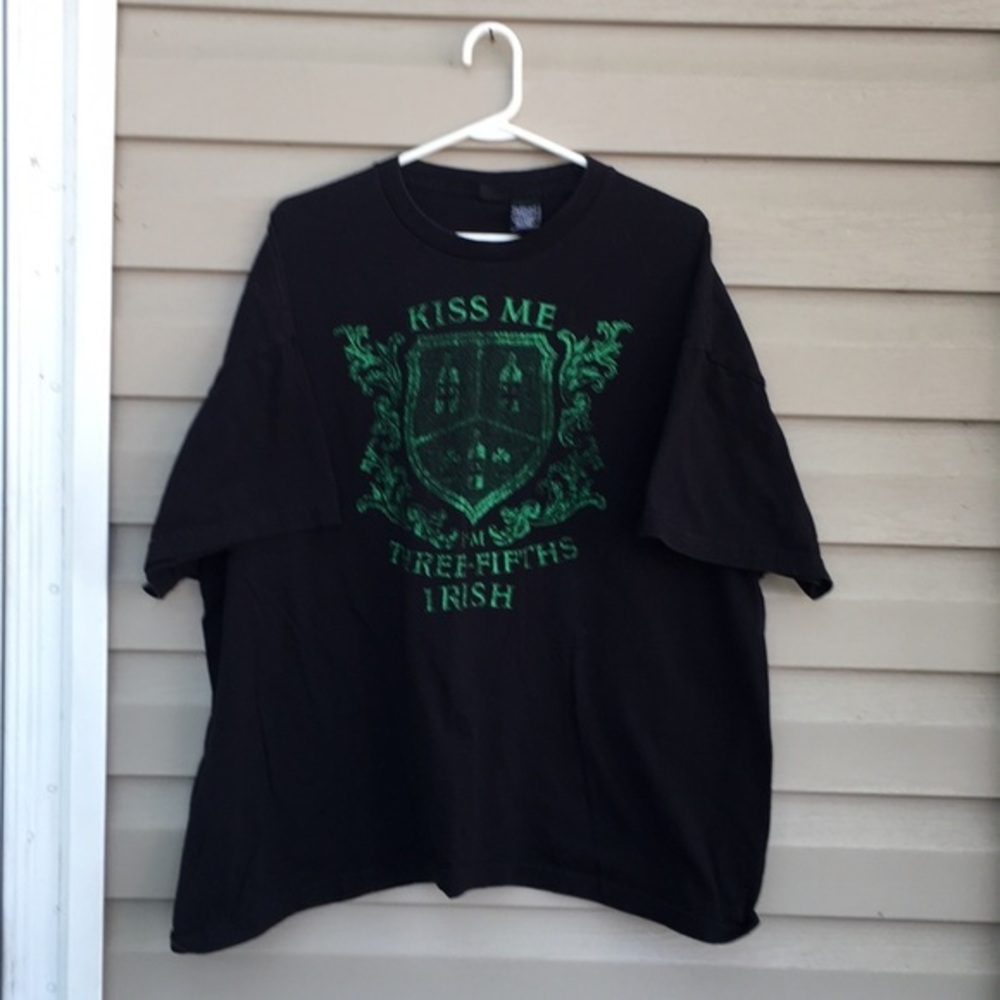St. Paddy’s Lucky tee shirt men’s black/ green tee  $5/25